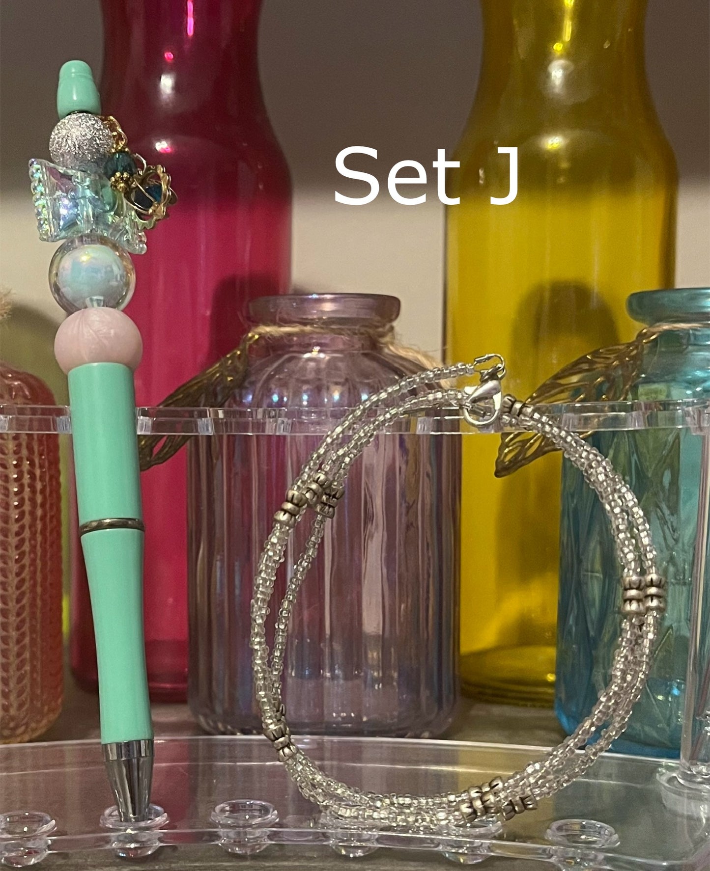 Bracelet and Beaded Pen Bundle