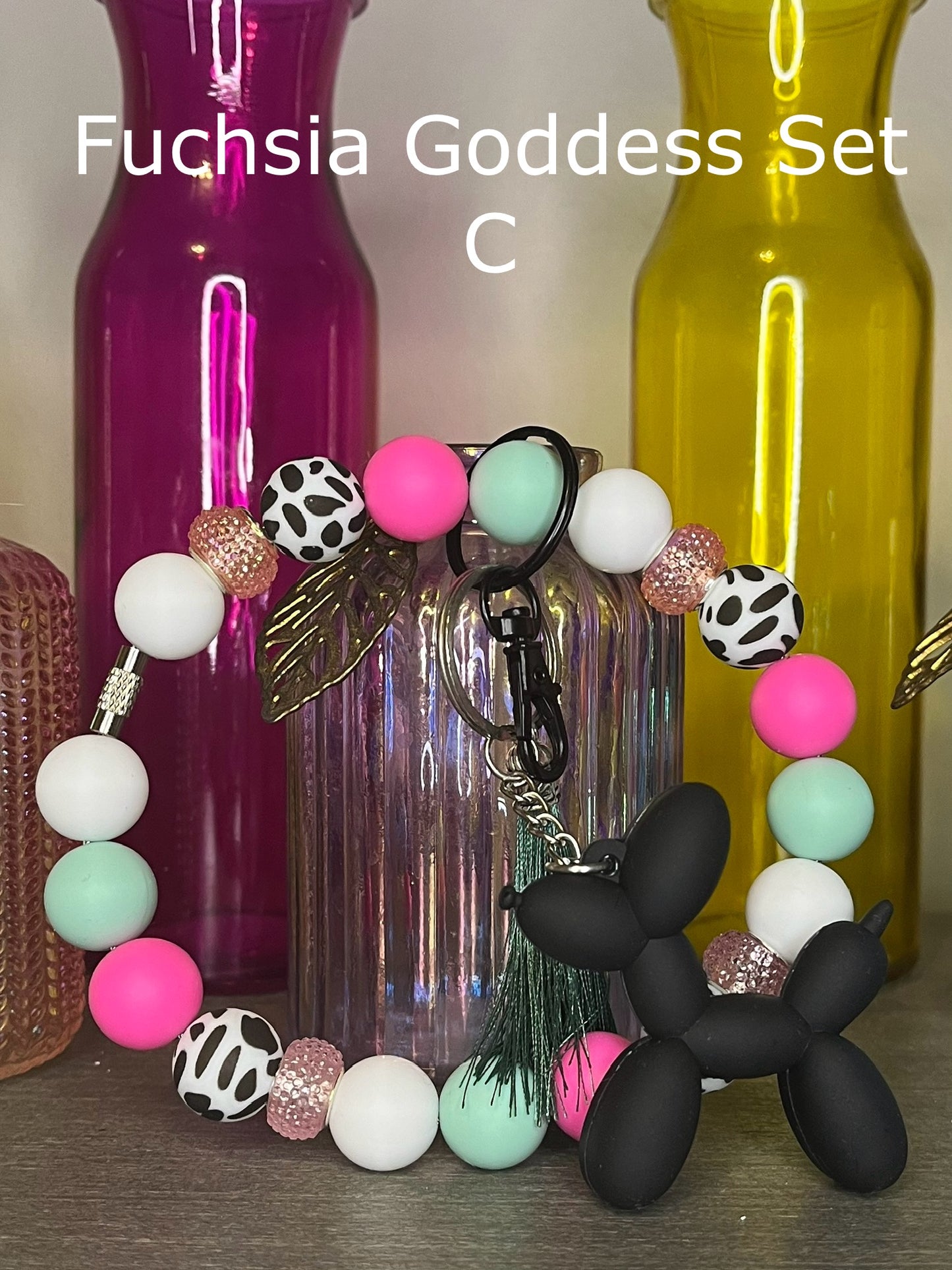 Fuchsia Goddess Wristlet Sets