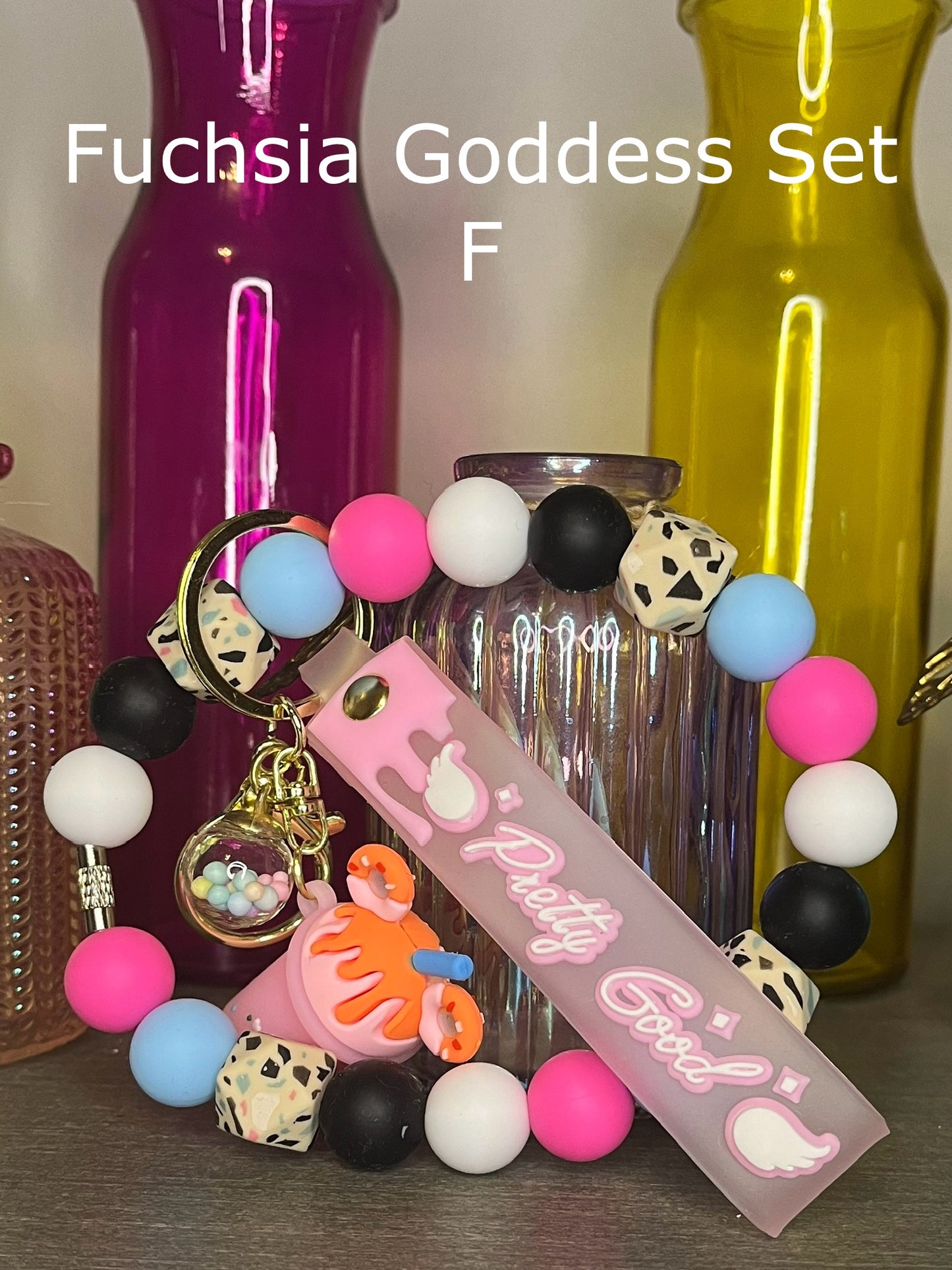 Fuchsia Goddess Wristlet Sets
