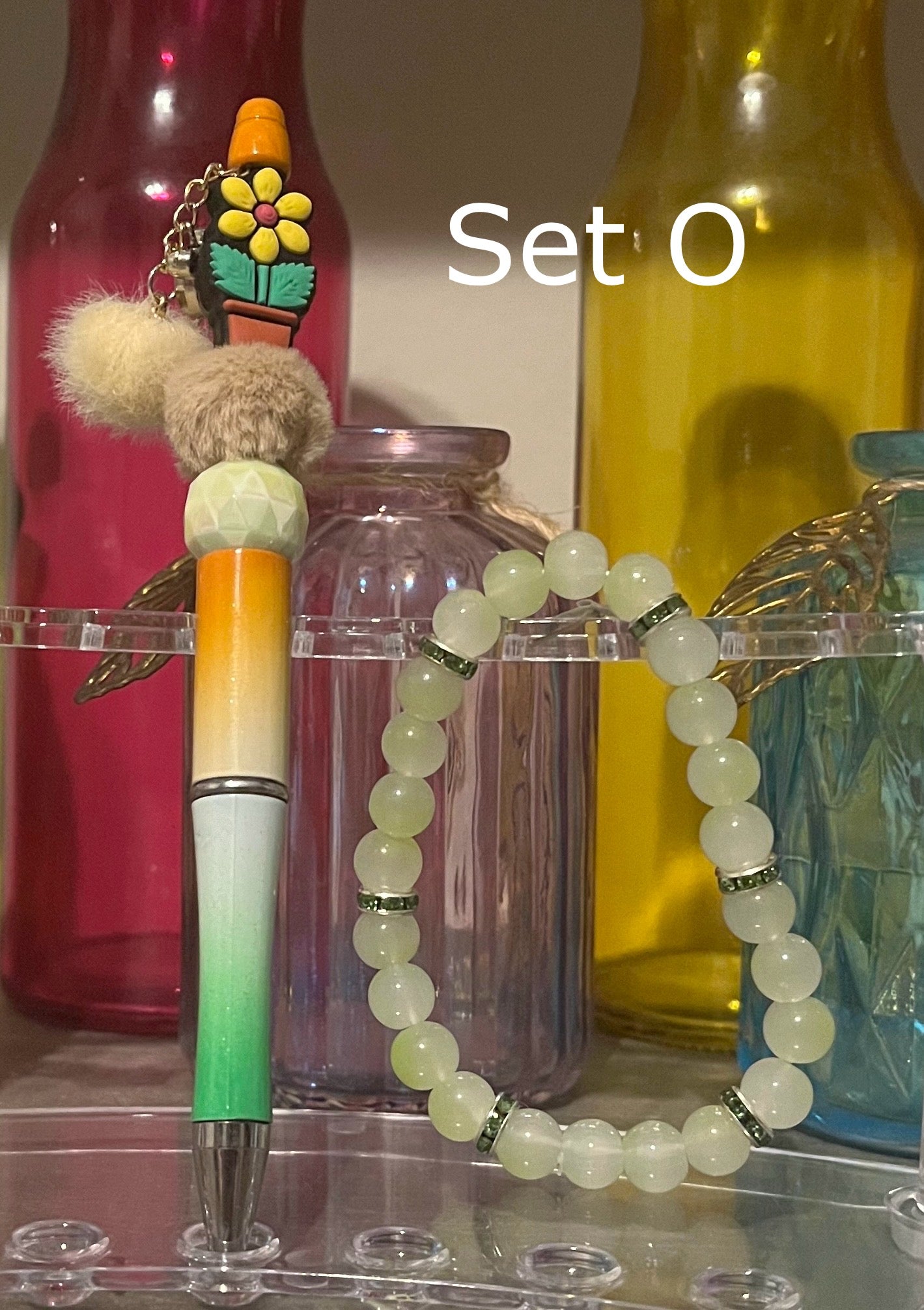 Bracelet and Beaded Pen Bundle