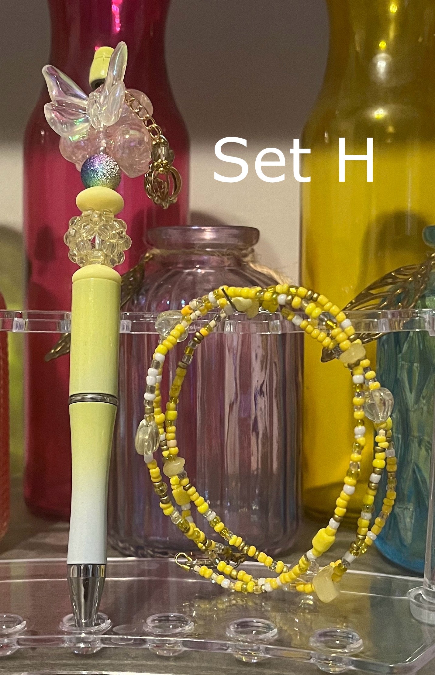 Bracelet and Beaded Pen Bundle