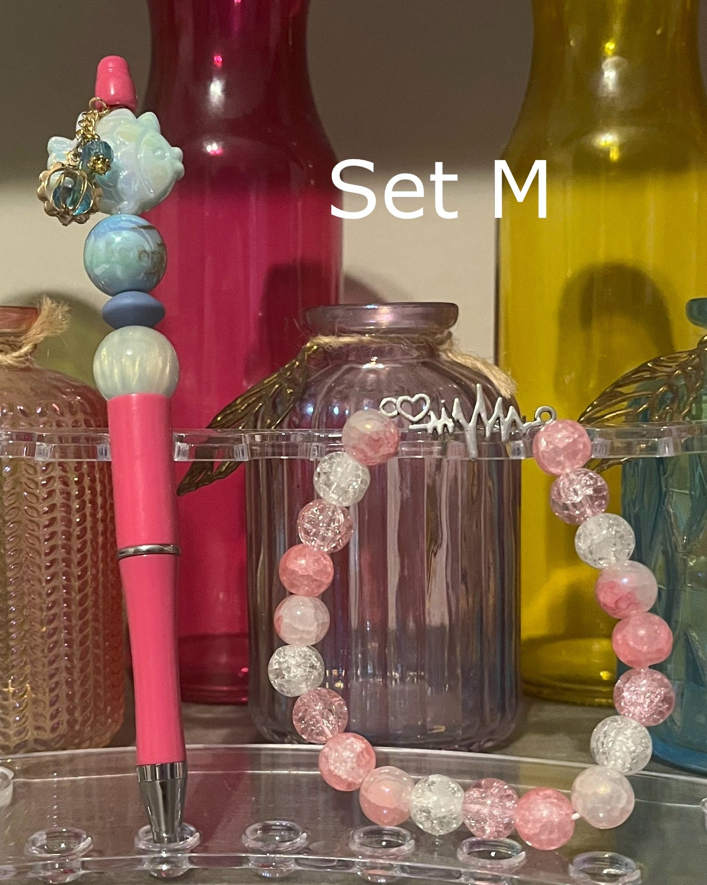 Bracelet and Beaded Pen Bundle