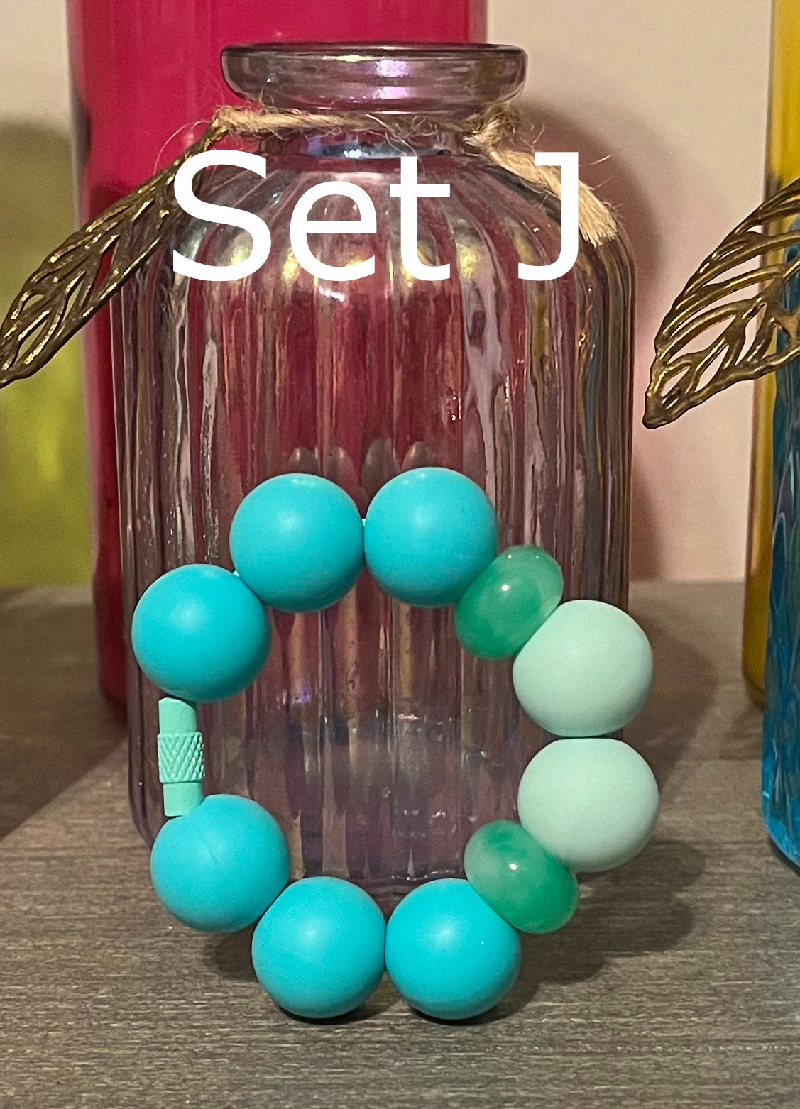 Totally Teal Cup Charms
