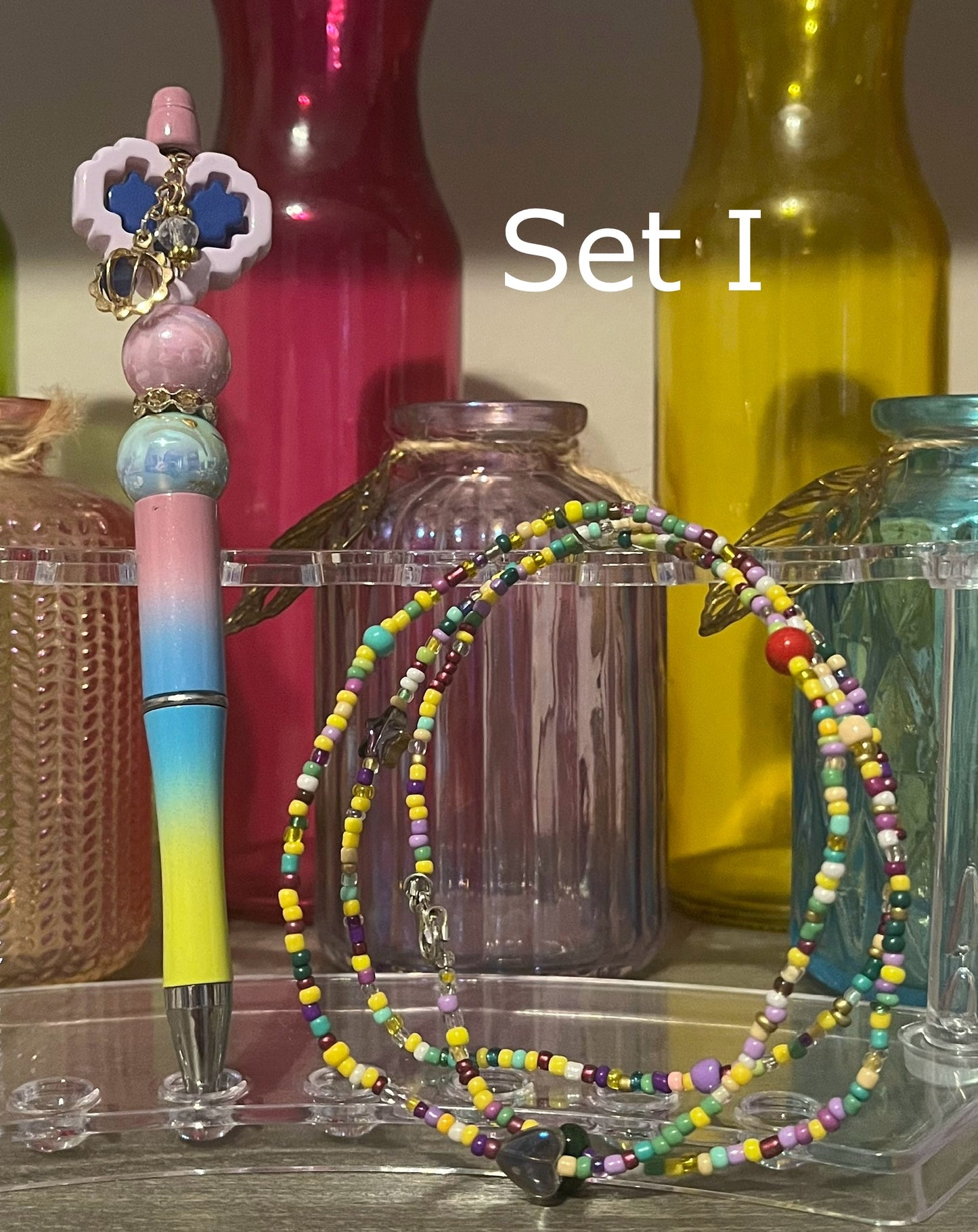 Bracelet and Beaded Pen Bundle