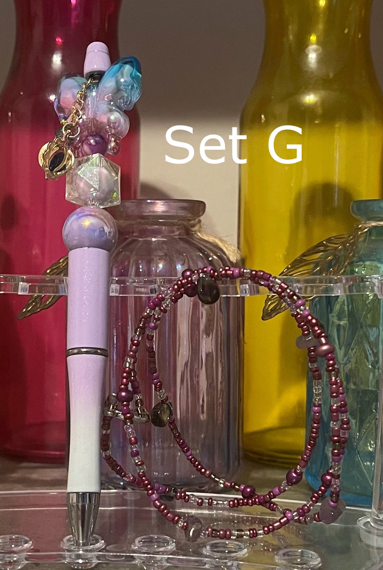 Bracelet and Beaded Pen Bundle