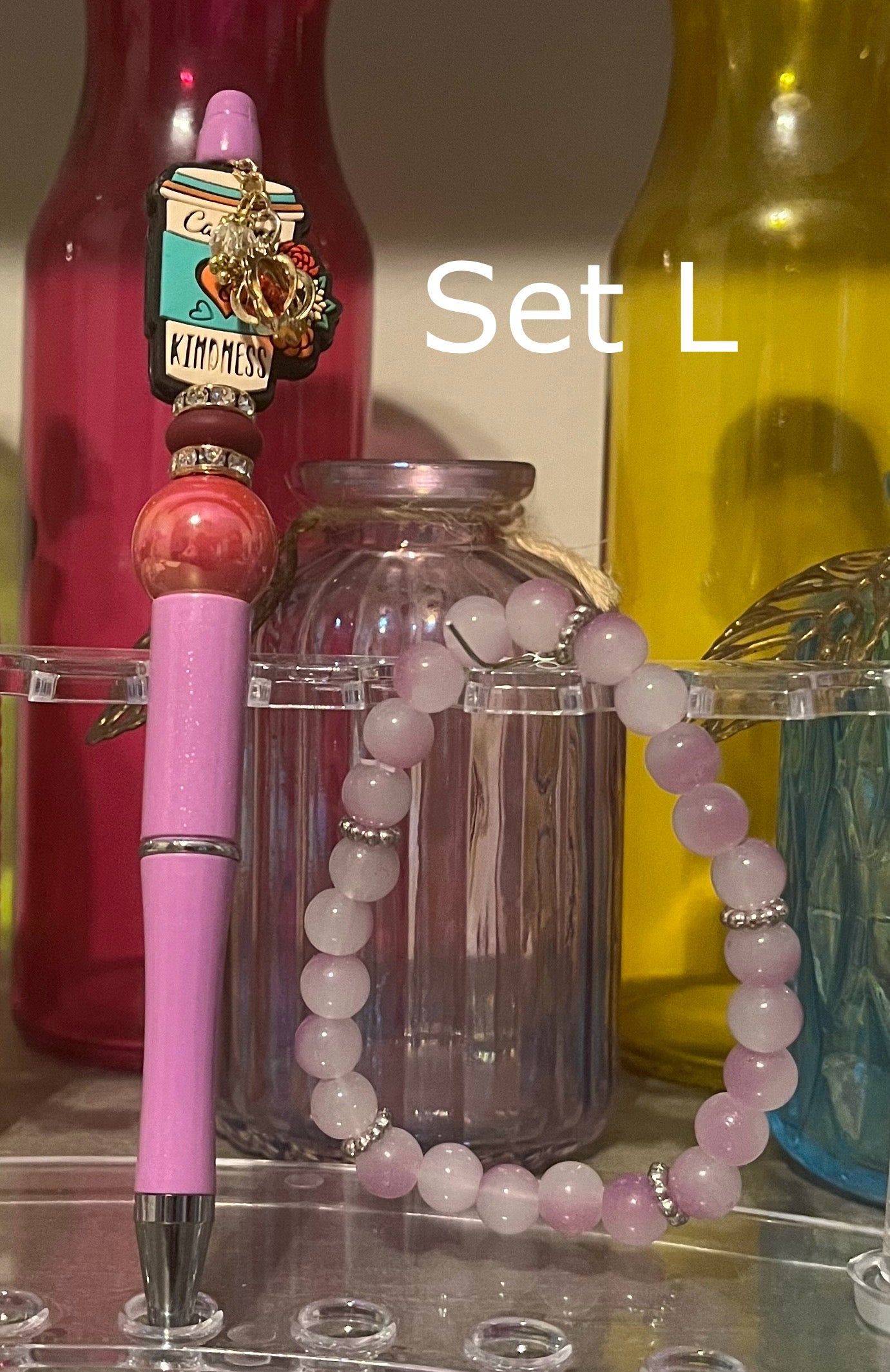 Bracelet and Beaded Pen Bundle