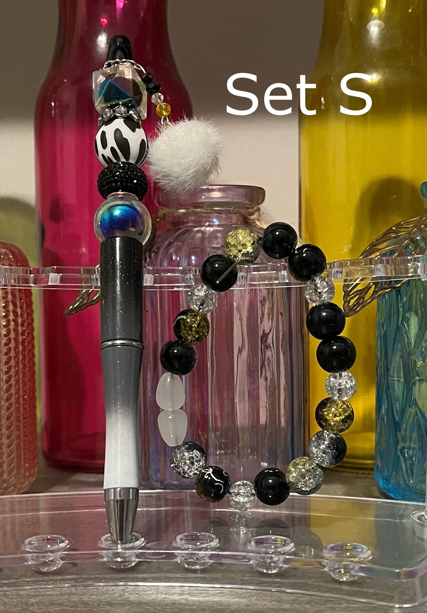 Bracelet and Beaded Pen Bundle