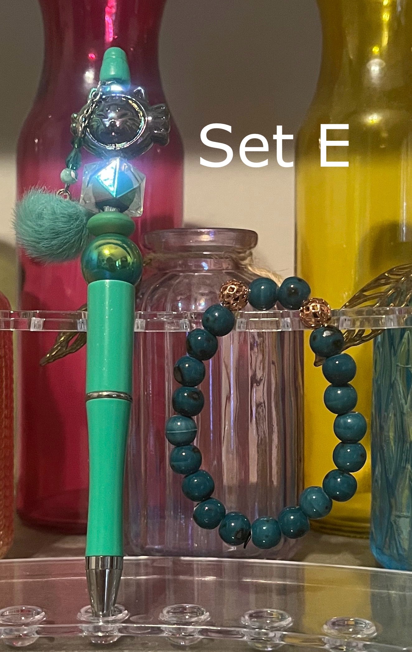 Bracelet and Beaded Pen Bundle