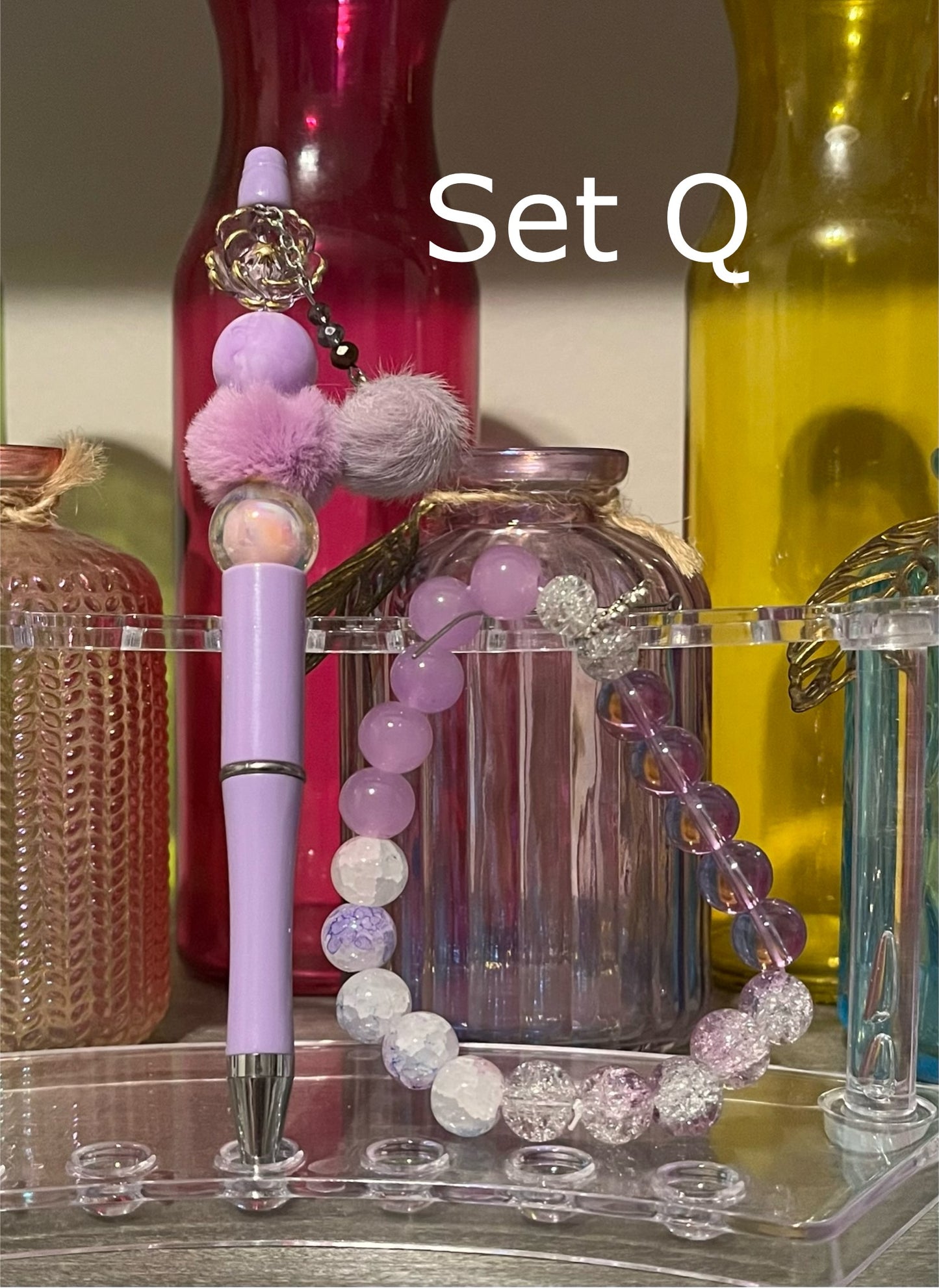 Bracelet and Beaded Pen Bundle