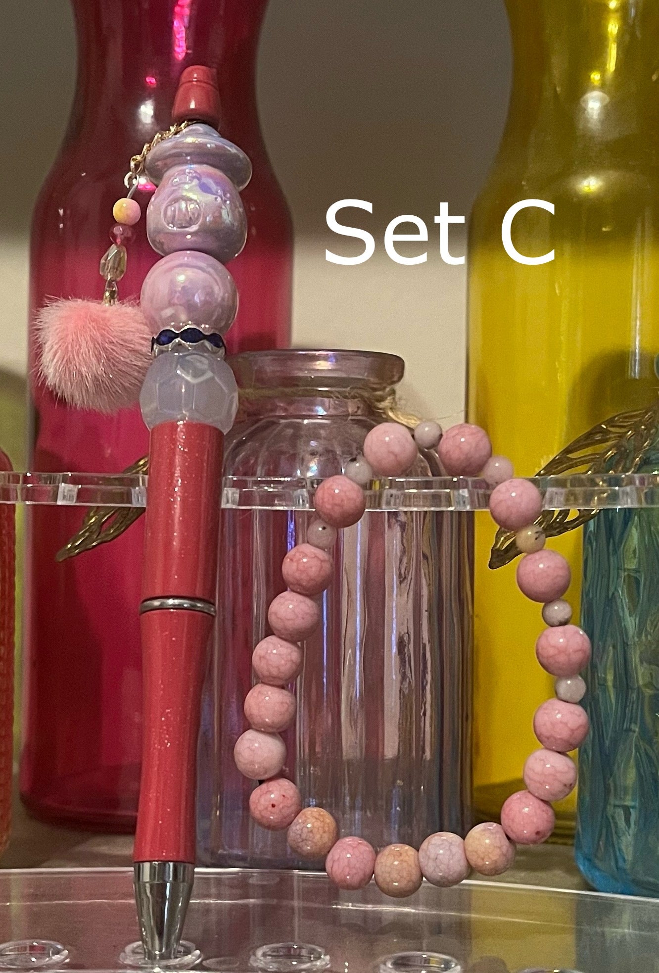 Bracelet and Beaded Pen Bundle