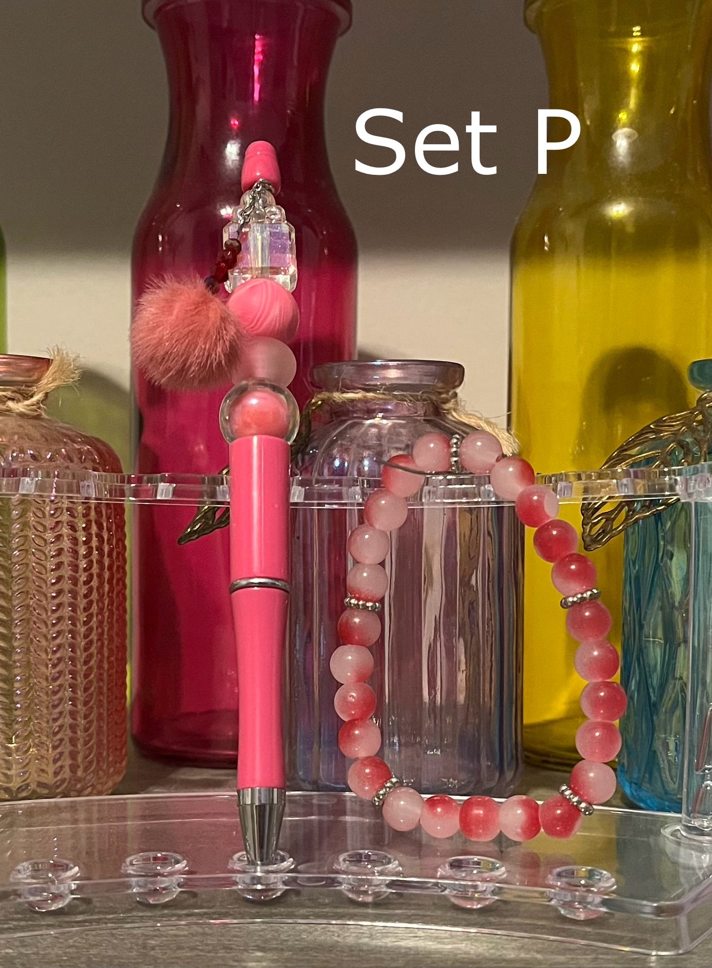 Bracelet and Beaded Pen Bundle