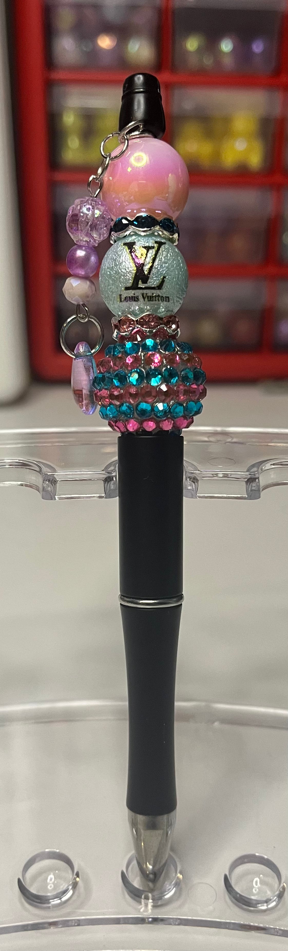 Solid Black Beaded Pens