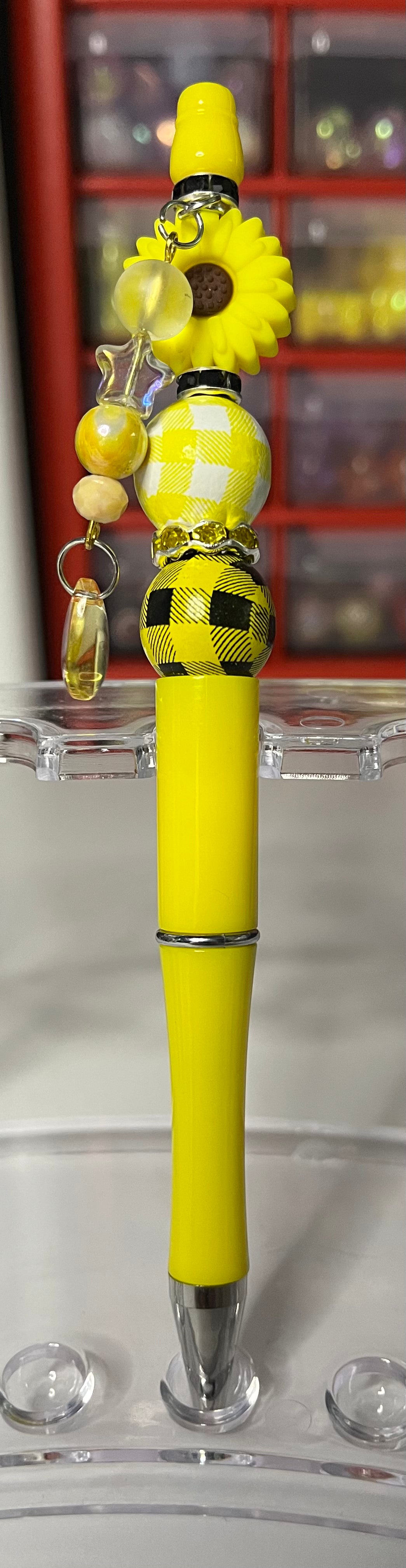 Solid Yellow Beaded Pens
