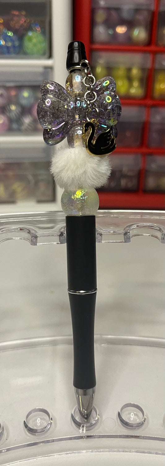 Solid Black Beaded Pens