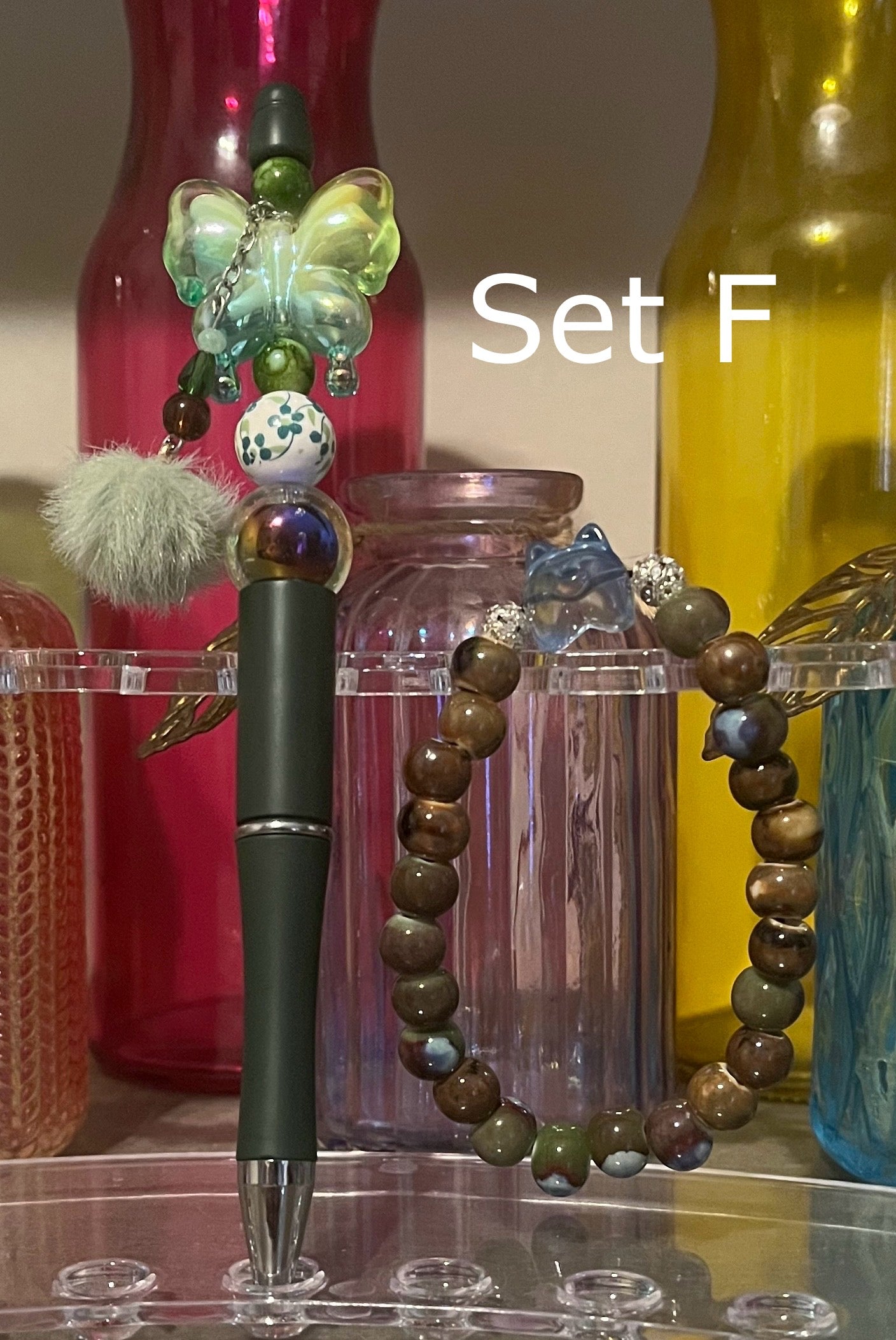 Bracelet and Beaded Pen Bundle