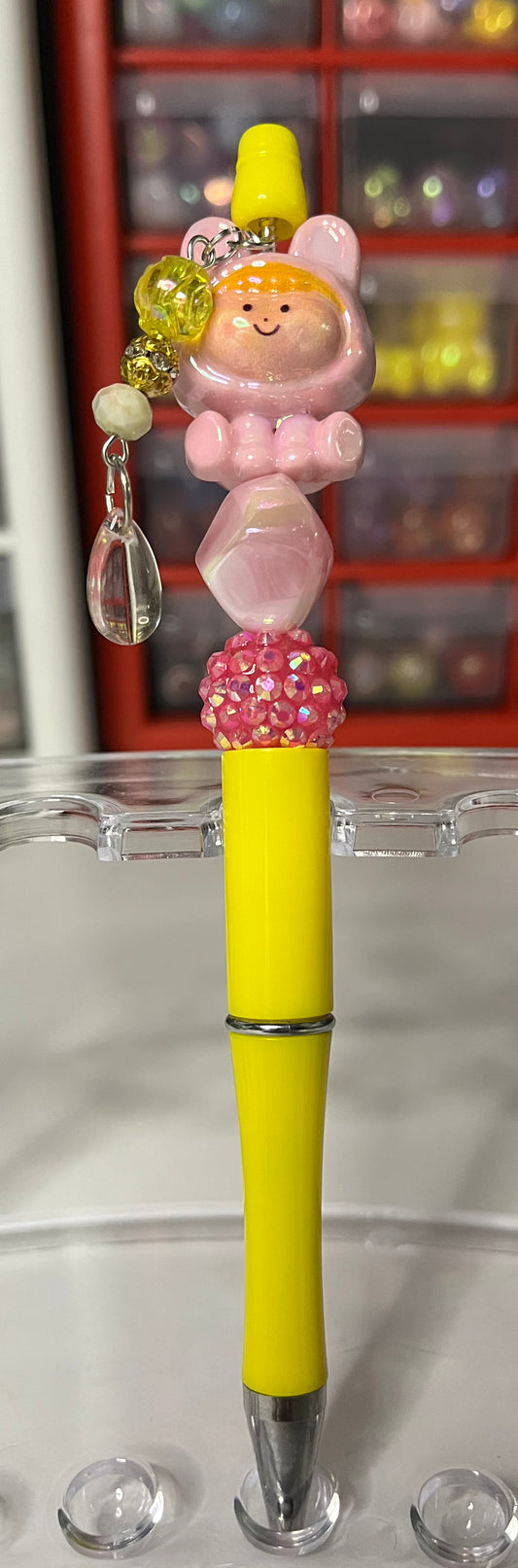 Solid Yellow Beaded Pens