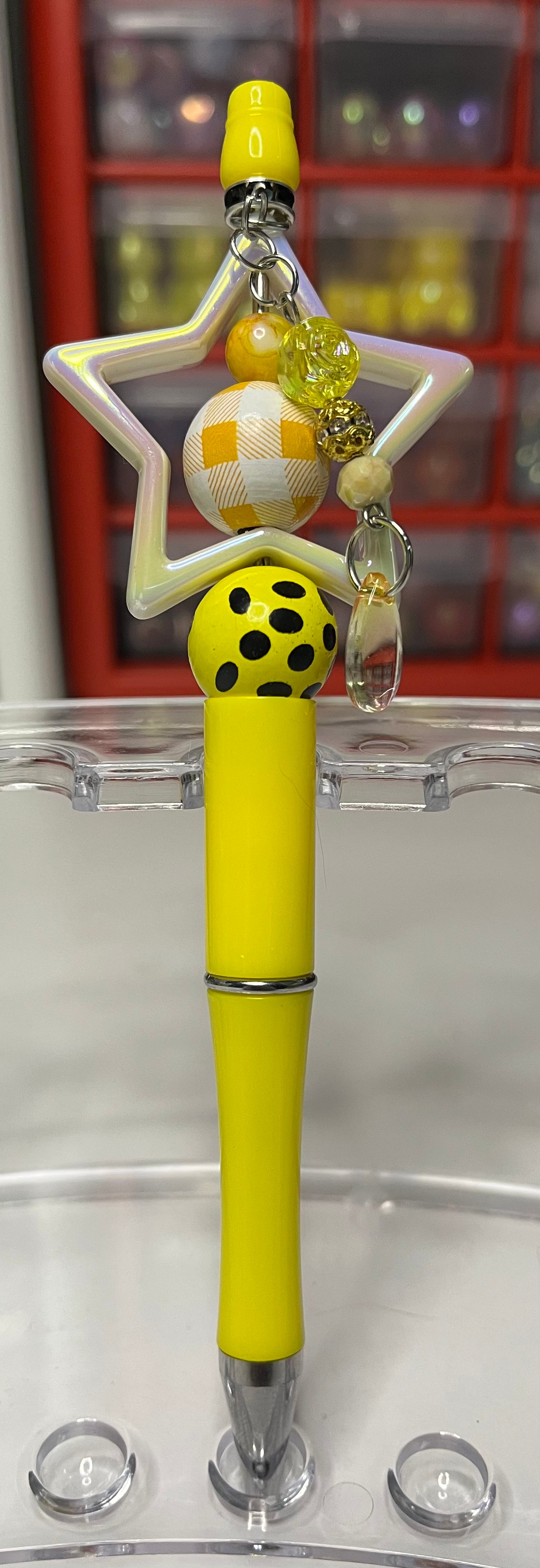 Solid Yellow Beaded Pens